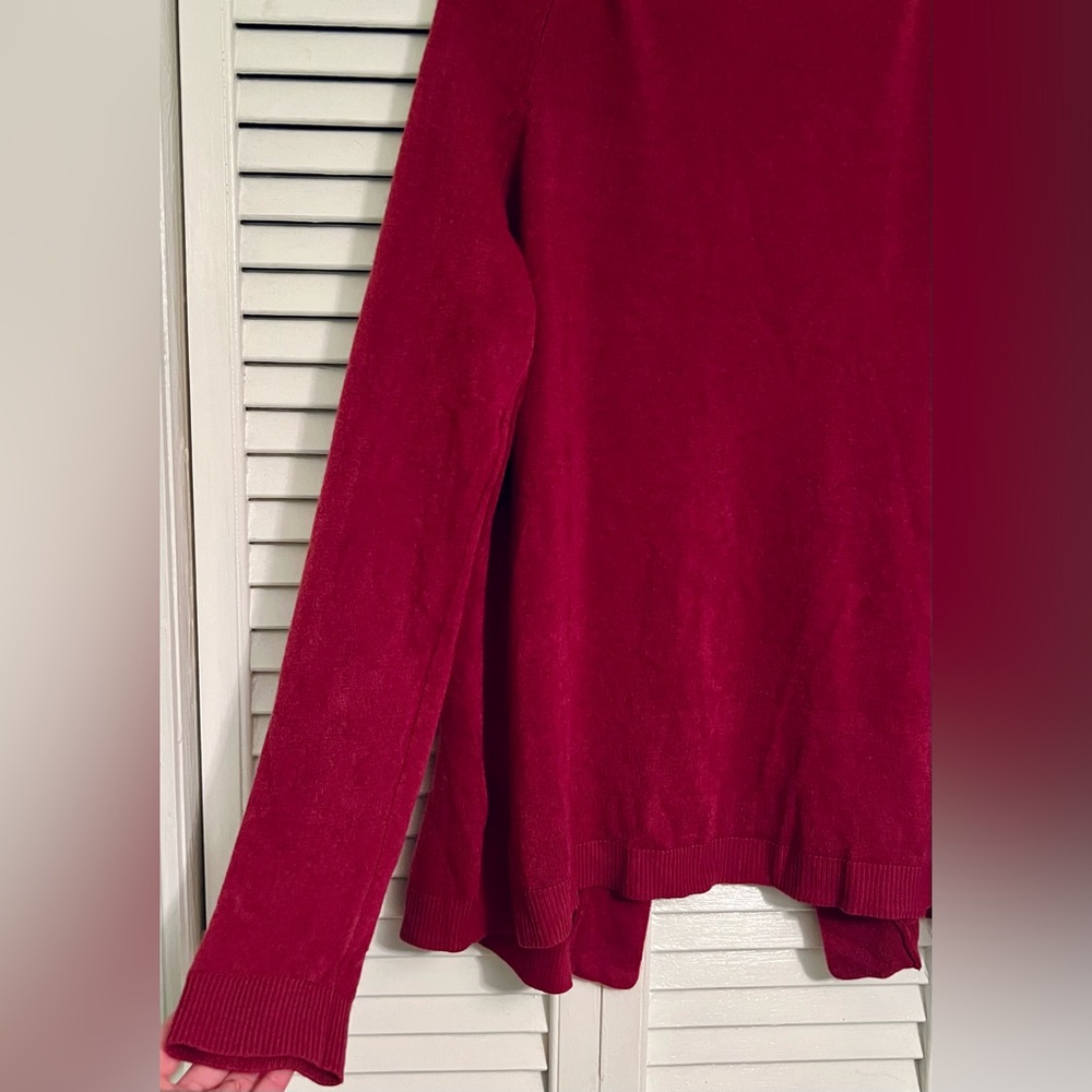 Croft & Barrow Women’s Ruby Colored Cardigan Sweater Jacket SO soft & comfy - Picture 12 of 14